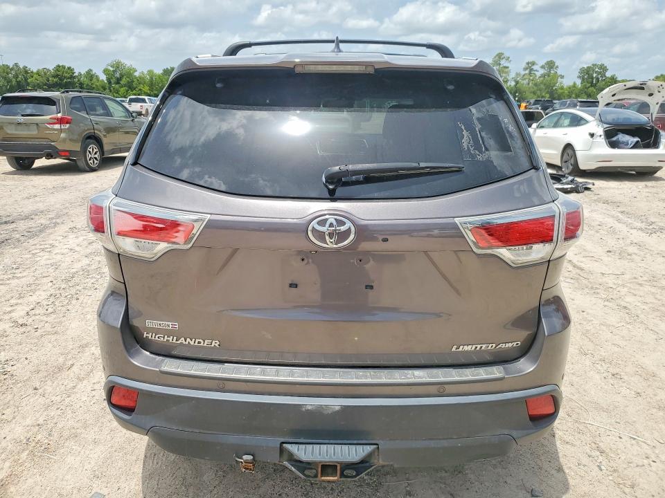 2014 Toyota Highlander VIN 5TDDKRFH6ES017662 COPART salvage auction — FRONT END, Mt - Certificate Of Title (P), sold $750 on 2026-07-28 (photo 6)