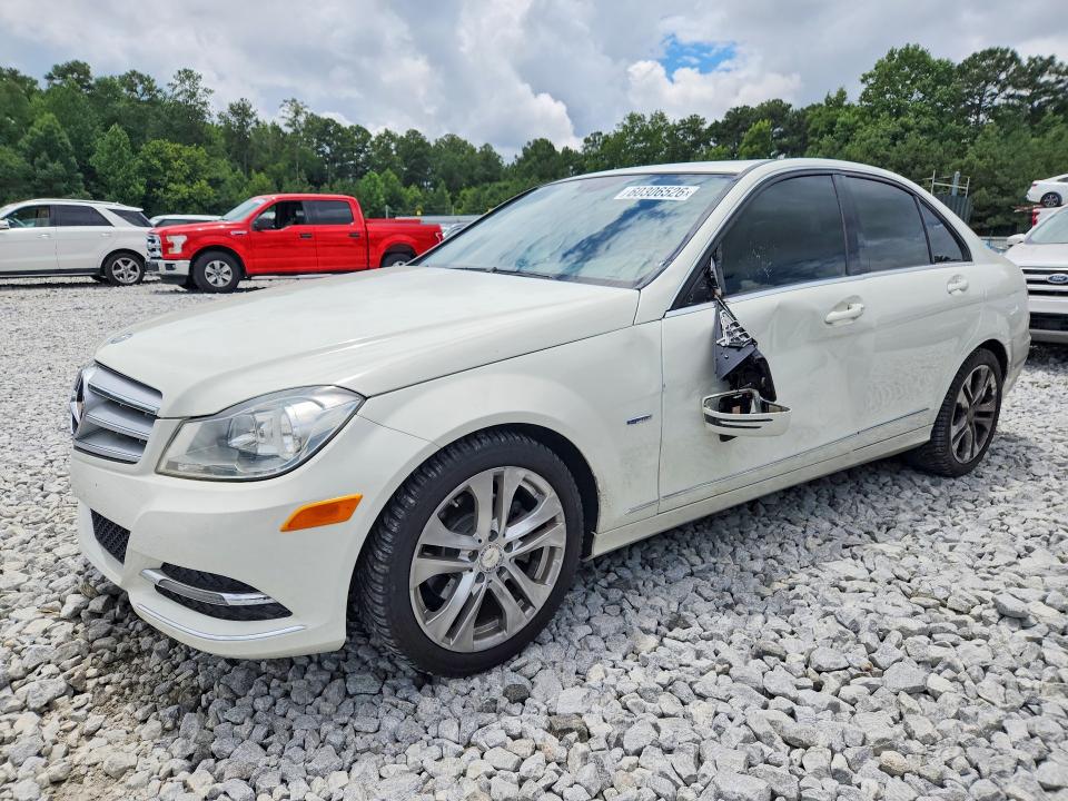 2012 Mercedes-benz C-klasse VIN WDDGF4HB5CR237910 COPART salvage auction — SIDE, Ga - Cert Of Title-Salvage, sold $1,200 on 2026-08-06 (photo 1)