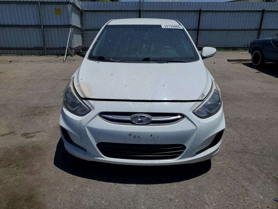 2016 Hyundai Accent VIN KMHCT4AE2GU105918 COPART salvage auction — MINOR DENT/SCRATCHES, Ca - App For Dup Clean Or Ac, sold $225 on 2026-07-24 (photo 5)