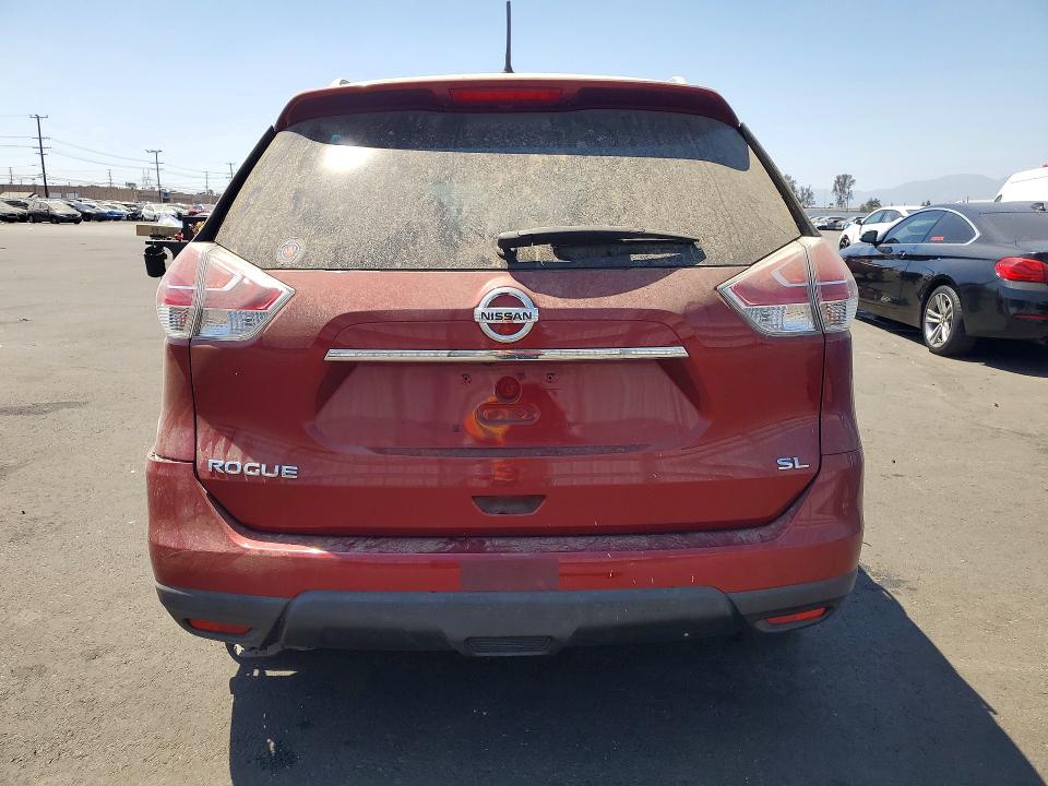 2015 Nissan Rogue VIN KNMAT2MT9FP511086 COPART salvage auction — REAR END, Ca - Salvage Certificate, sold $1,650 on 2026-07-13 (photo 6)