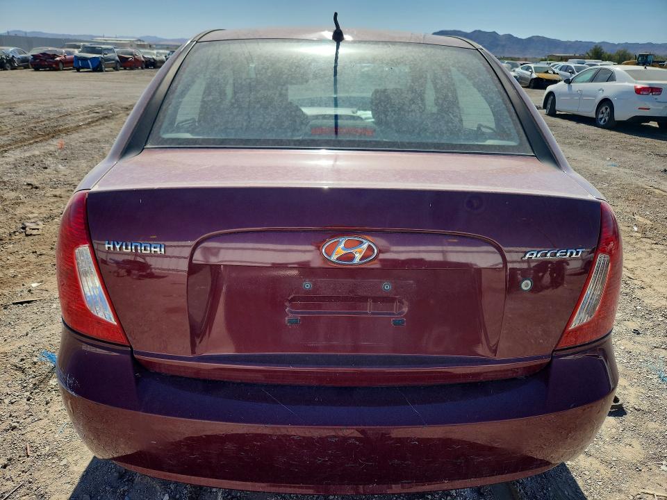 2006 Hyundai Accent VIN KMHCN46CX6U033804 COPART salvage auction — FRONT END, Nv - Non-Repairable Vehicle Cert, sold $450 on 2026-07-07 (photo 6)