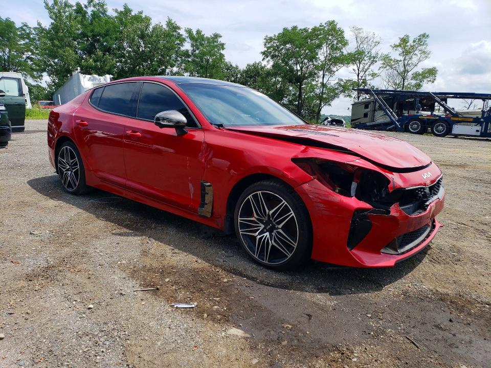 2023 Kia Stinger VIN KNAE55LCXP6130642 COPART salvage auction — FRONT END, Nj - Cert Of Title-Salvage, sold $9,800 on 2026-07-30 (photo 4)