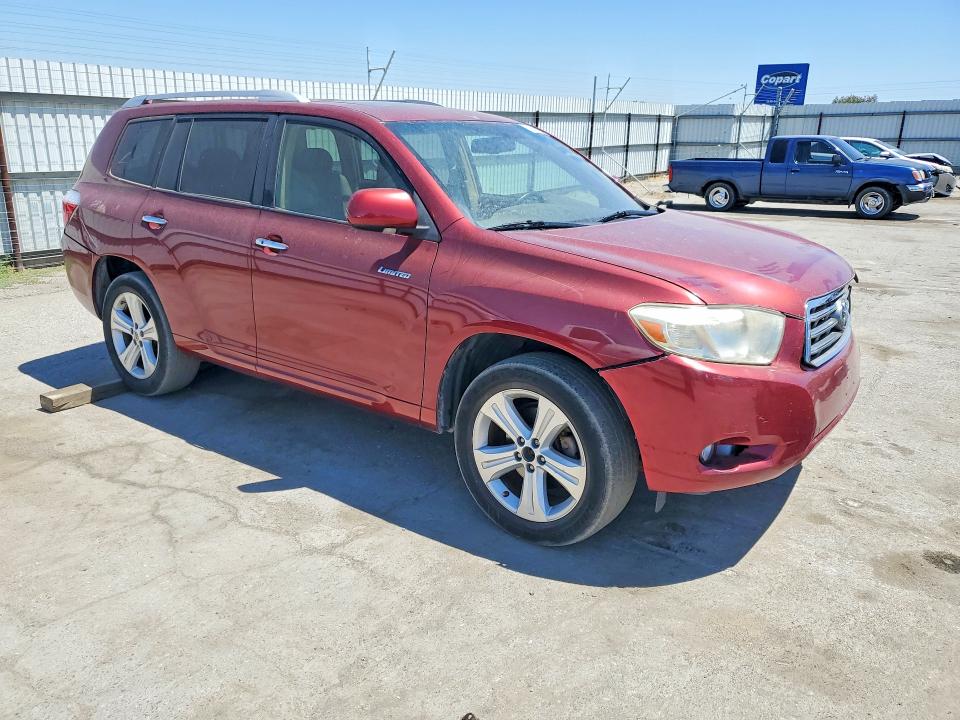 2008 Toyota Highlander VIN JTEES42A182055730 COPART salvage auction — FRONT END, Ca - Salvage Certificate, sold $2,800 on 2026-07-31 (photo 4)