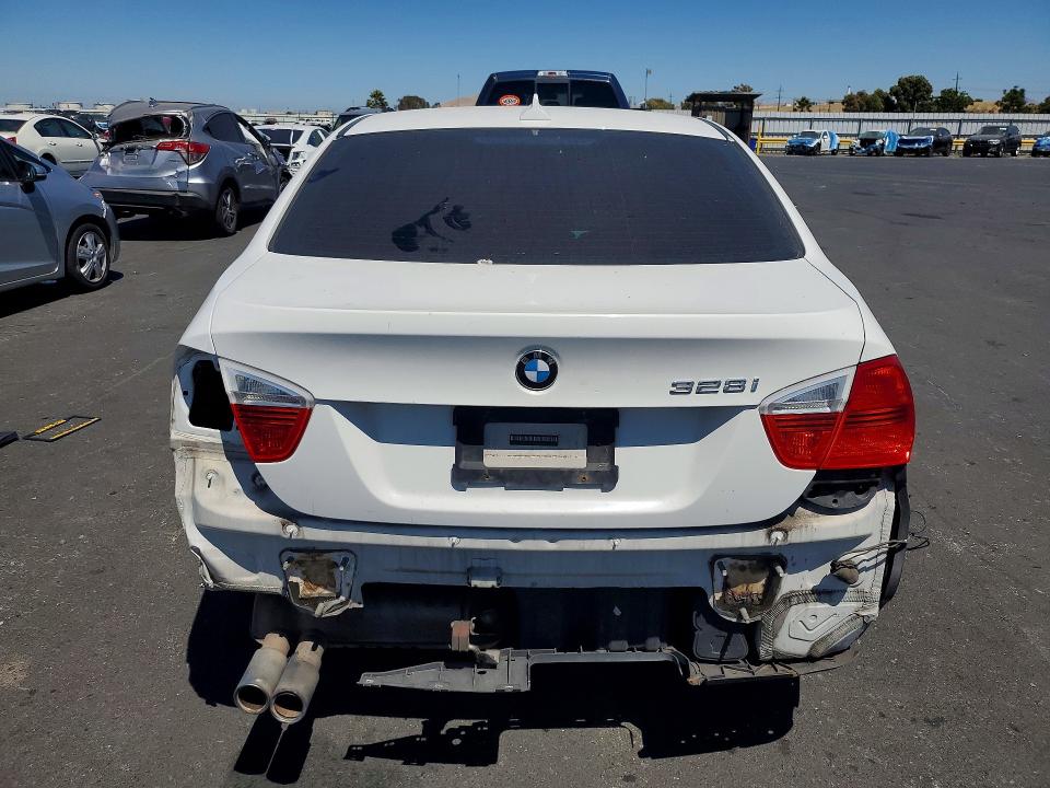 2008 BMW 3 series VIN WBAVC53538FZ86891 COPART salvage auction — REAR END, CA - SALVAGE CERTIFICATE, sold $525 on 2026-07-15 (photo 6)
