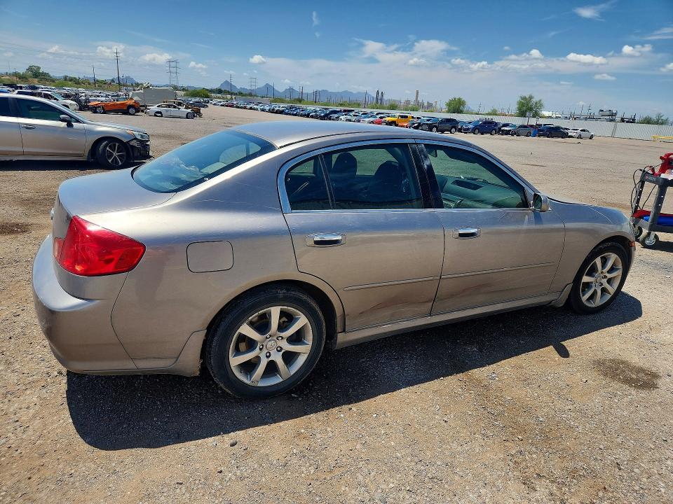2006 Infiniti G35 VIN JNKCV51E06M511455 COPART salvage auction — FRONT END, Az - Cert Of Title - Salvage, sold $300 on 2026-07-31 (photo 3)