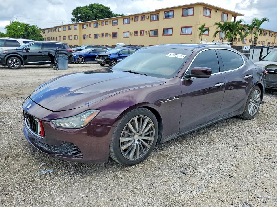 2016 Maserati Ghibli VIN ZAM57XSA0G1173811 COPART salvage auction — MINOR DENT/SCRATCHES, FL - CERT OF TITLE-REBUILT, sold $2,250 on 2026-07-31 (photo 1)