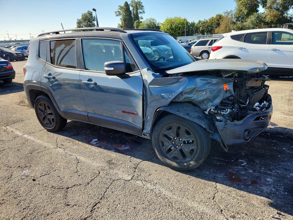 2018 Jeep Renegade VIN ZACCJBCB4JPJ00355 COPART salvage auction — FRONT END, Ca - Salvage Certificate, sold $80 on 2026-07-28 (photo 4)