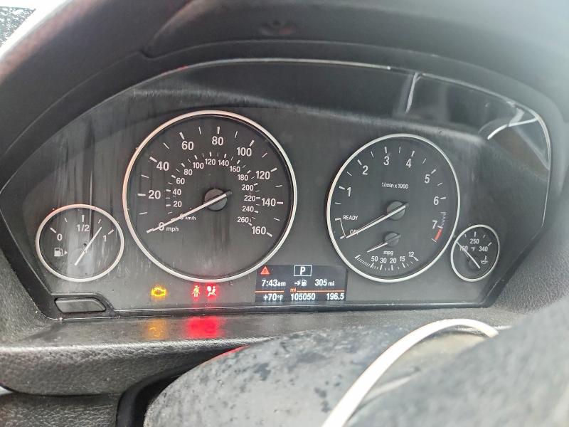 2016 BMW 3er VIN WBA8E5G57GNT40775 COPART salvage auction — FRONT END, Ct - Cert Of Title-Salvage, sold $350 on 2026-08-10 (photo 9)