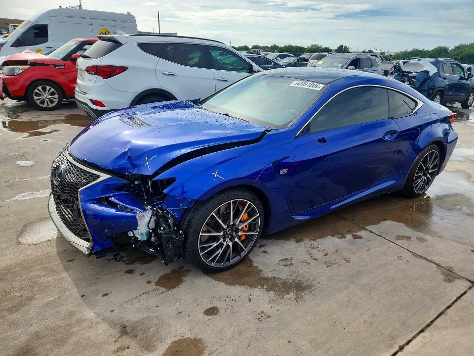 2017 Lexus Rc-f VIN JTHHP5BC4H5006190 COPART salvage auction — FRONT END, Tx - Salvage Vehicle Title, sold $8,600 on 2026-07-23 (photo 1)