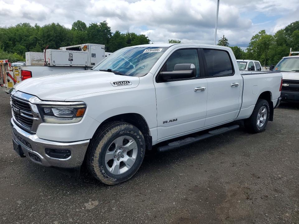 2019 Ram 1500 VIN 1C6SRFMT2KN665033 COPART salvage auction — REAR END, Ny - Certificate Of Title (P), sold $10,900 on 2026-08-20 (photo 1)