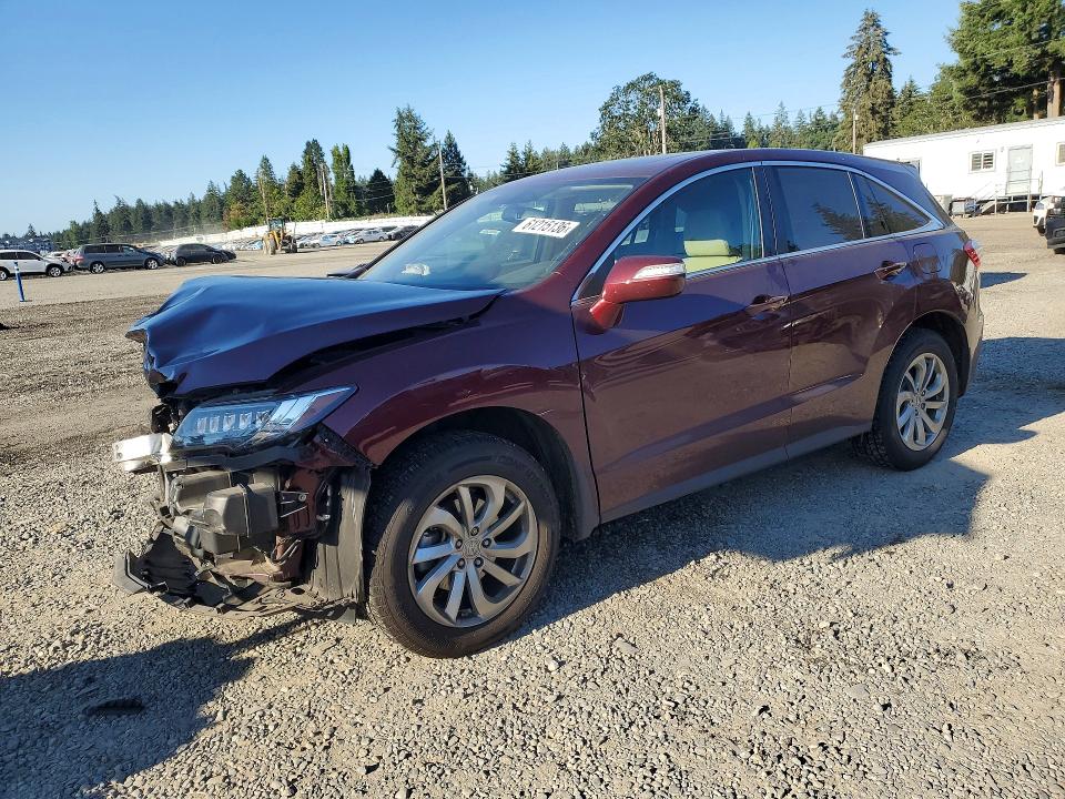 2018 Acura Rdx VIN 5J8TB4H59JL007321 COPART salvage auction — FRONT END, Wa - Bill Of Sale, sold $1,350 on 2026-07-31 (photo 1)
