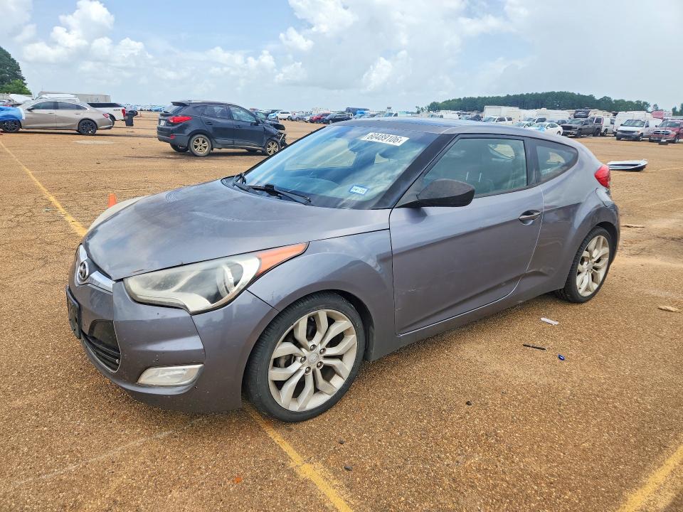2013 Hyundai Veloster VIN KMHTC6AD1DU145504 COPART salvage auction — FRONT END, Tx - Certificate Of Title, sold $500 on 2026-07-27 (photo 1)