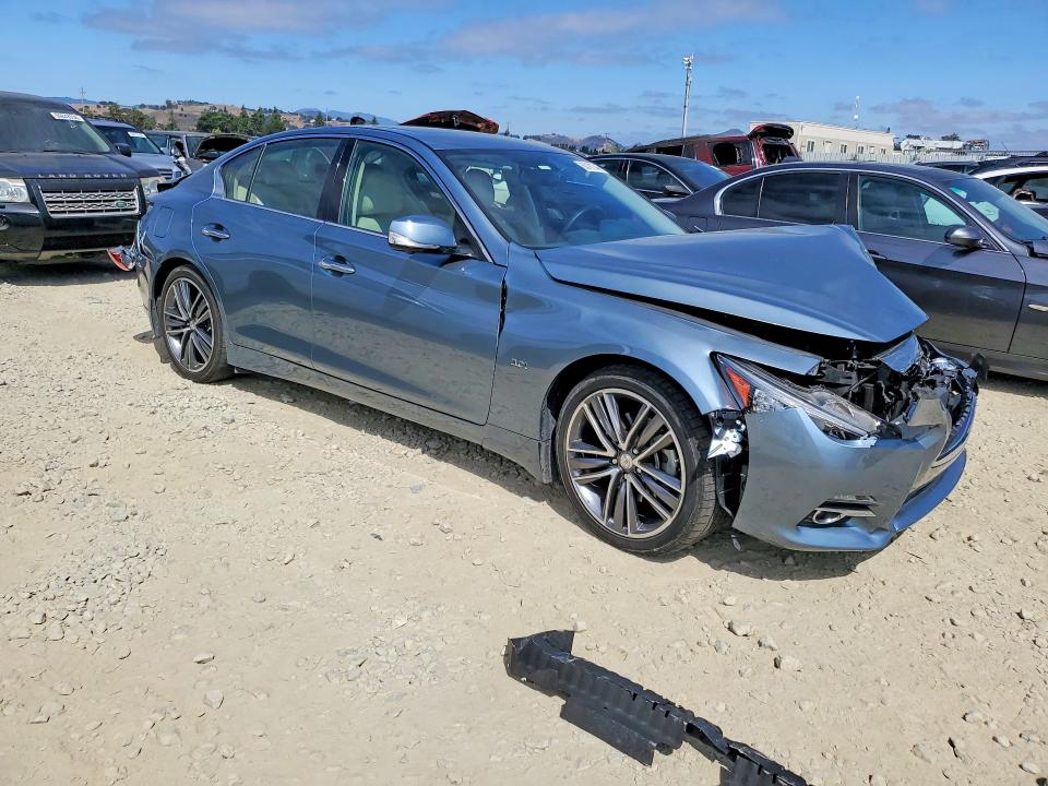 2017 Infiniti Q50 VIN JN1EV7AP8HM734551 COPART salvage auction — FRONT END, Ca - Salvage Certificate, sold $2,350 on 2026-07-16 (photo 4)