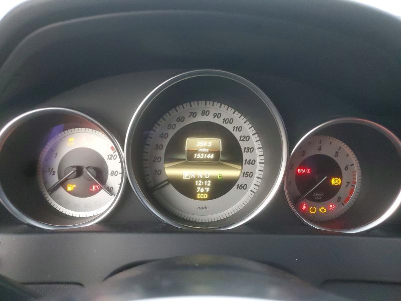 2013 Mercedes-benz C-klasse VIN WDDGF8AB2DR256563 COPART salvage auction — MECHANICAL, Nc - Dealer Only Clean Title, sold $225 on 2026-08-03 (photo 9)