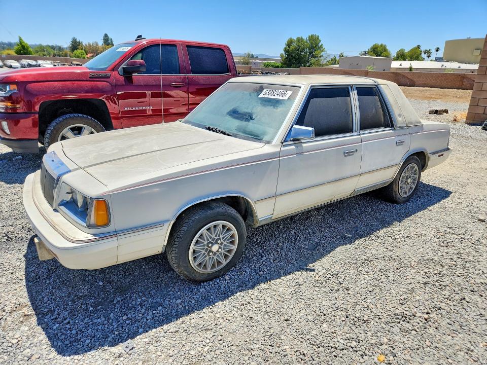 1987 Chrysler Lebaron VIN 1C3BC56D7HF168495 COPART salvage auction — MINOR DENT/SCRATCHES, CA - DIS/DLR/EXP ONLY CLEAN TITLE, sold $200 on 2026-08-19 (photo 1)