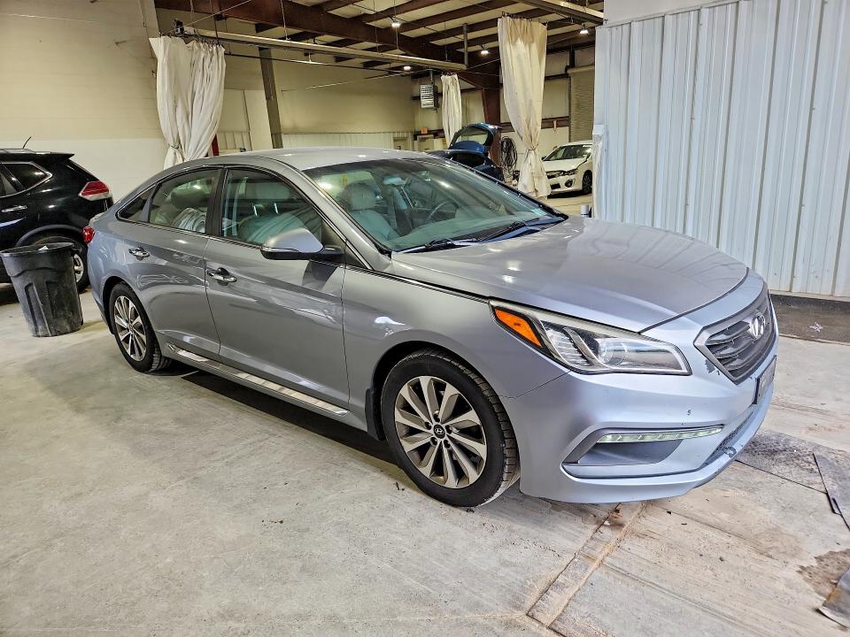 2015 Hyundai Sonata VIN 5NPE34AF6FH214915 COPART salvage auction — FRONT END, Ny - Mv-907A Salvage Certificate, sold $1,200 on 2026-07-20 (photo 4)