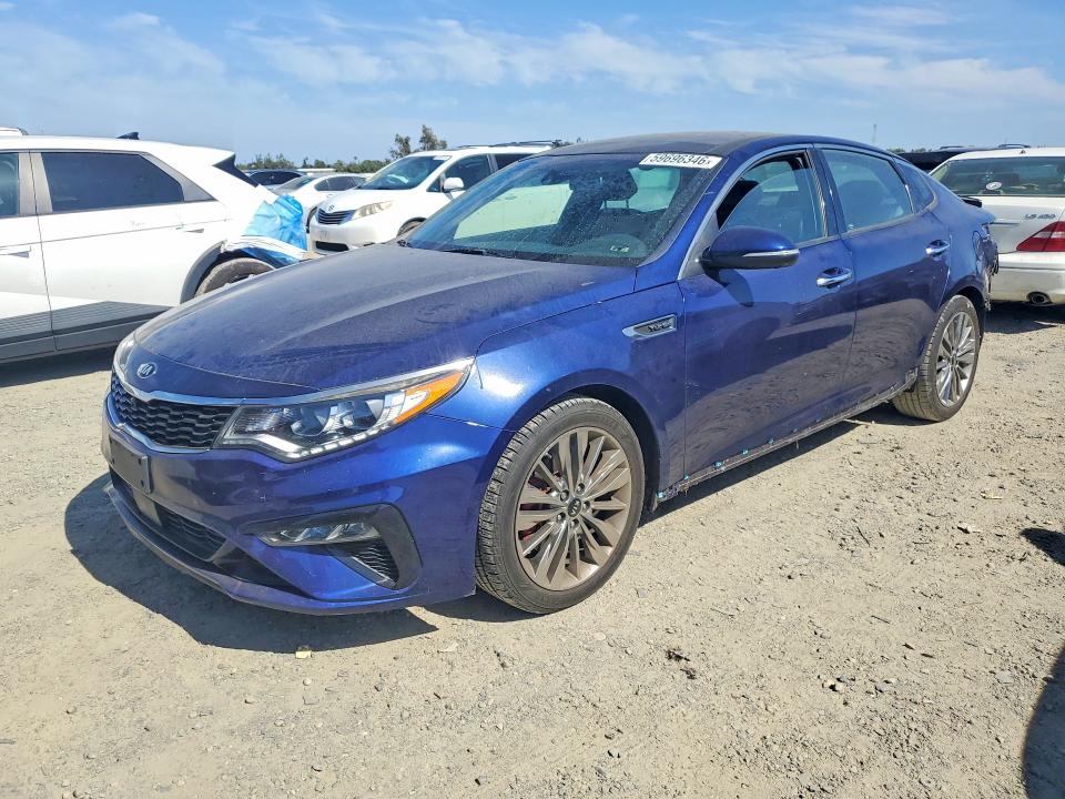 2019 Kia Optima VIN 5XXGV4L27KG292414 COPART salvage auction — REAR END, Ca - Salvage Certificate, sold $3,200 on 2026-07-09 (photo 1)