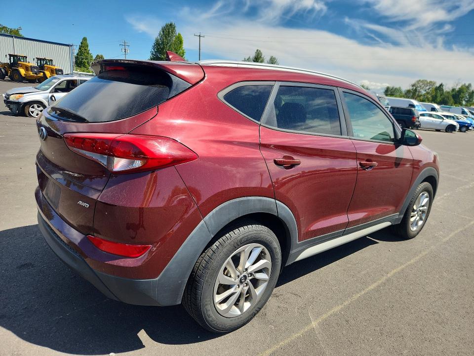 2018 Hyundai Tucson VIN KM8J3CA42JU662439 COPART salvage auction — ENGINE BURN, OR - SALVAGE TITLE CERTIFICATE, sold $1,200 on 2026-09-02 (photo 3)