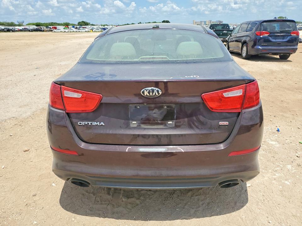 2014 Kia Optima VIN 5XXGM4A75EG294796 COPART salvage auction — FRONT END, Tx - Salvage Vehicle Title, sold $15 on 2026-07-23 (photo 6)