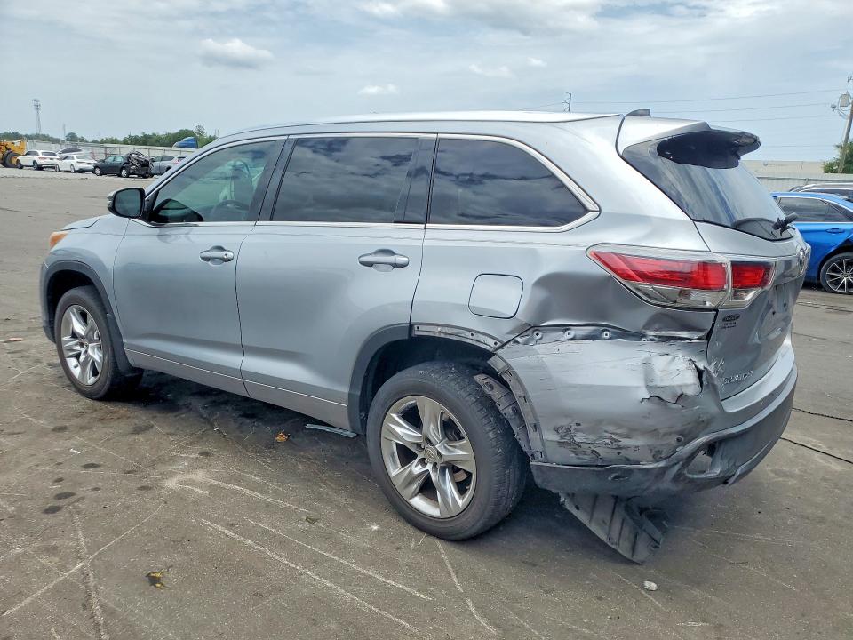 2014 Toyota Highlander VIN 5TDYKRFH6ES029716 COPART salvage auction — REAR END, Fl - Cert Of Title Slvg Rebuildable, sold $5,900 on 2026-07-22 (photo 2)