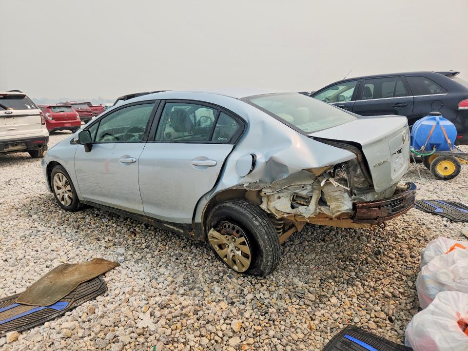 2012 Honda Civic VIN 19XFB2F57CE085353 COPART salvage auction — REAR END, Salvage Title, sold $525 on 2026-08-27 (photo 2)