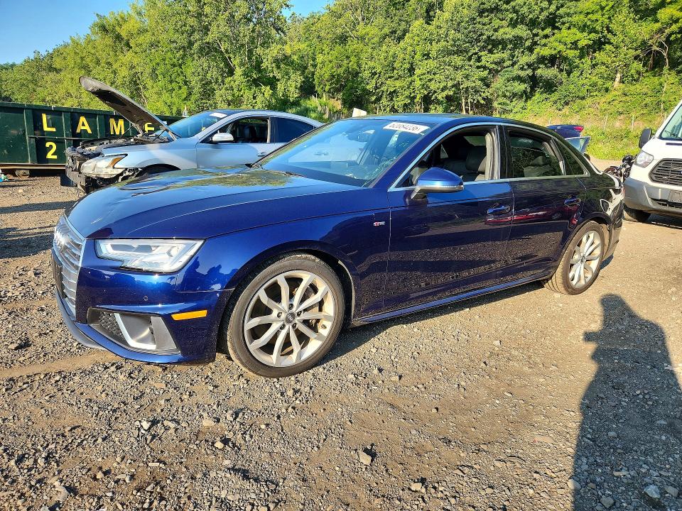 2019 Audi A4 VIN WAUENAF44KN006135 — COPART salvage auction photo