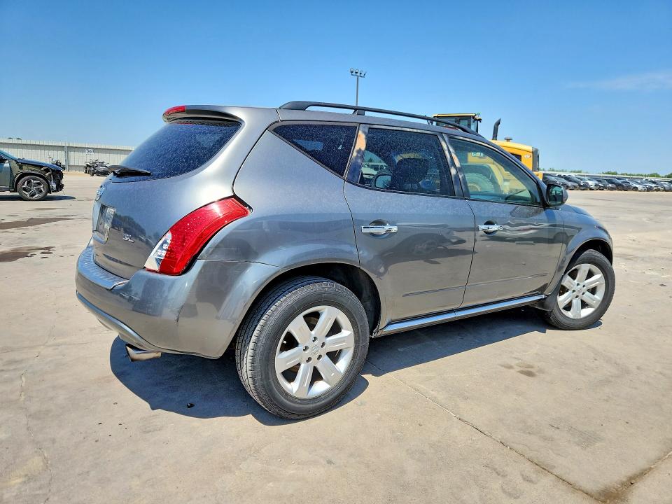 2007 Nissan Murano VIN JN8AZ08T47W505463 COPART salvage auction — UNDERCARRIAGE, TX - SALVAGE VEHICLE TITLE (P), sold $475 on 2026-07-09 (photo 3)