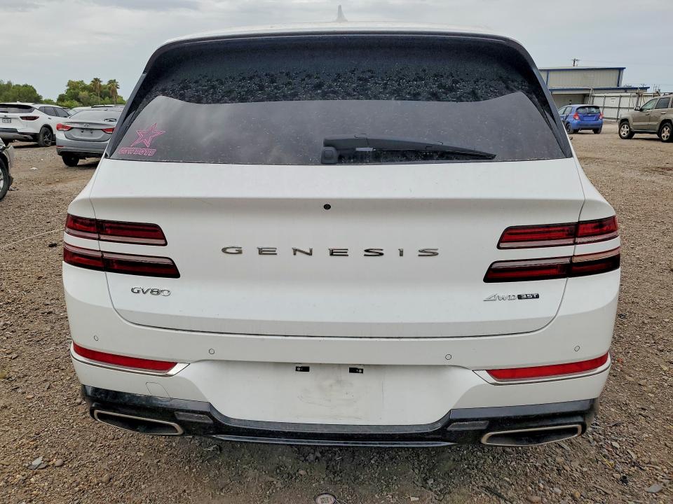 2021 Genesis Gv80 VIN KMUHCESC2MU048965 COPART salvage auction — WATER/FLOOD, Tx - Salvage Title-Flood Damage, sold $9,600 on 2026-07-22 (photo 6)