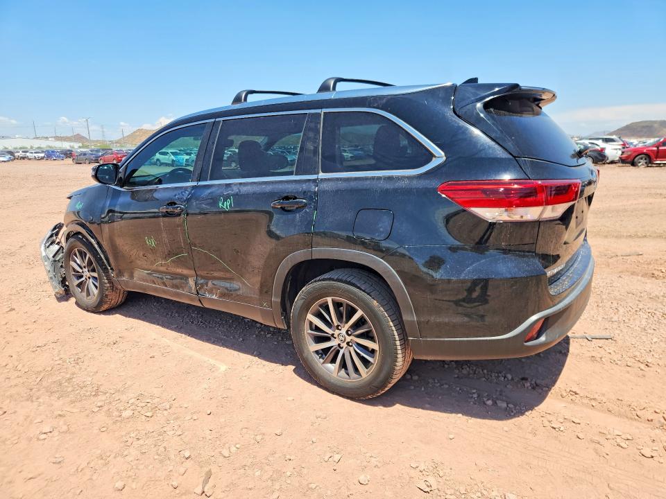 2019 Toyota Highlander VIN 5TDKZRFH4KS559213 COPART salvage auction — FRONT END, Sc - Salvage Title, sold $200 on 2026-07-21 (photo 2)