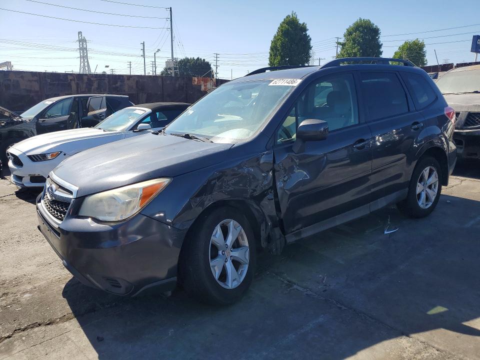 2015 Subaru Forester VIN JF2SJADC8FH512262 COPART salvage auction — FRONT END, Ca - Salvage Certificate, sold $200 on 2026-08-21 (photo 1)