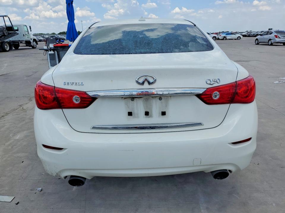 2015 Infiniti Q50 VIN JN1BV7AP7FM358098 COPART salvage auction — FRONT END, Tx - Salvage Vehicle Title, sold $175 on 2026-07-30 (photo 6)
