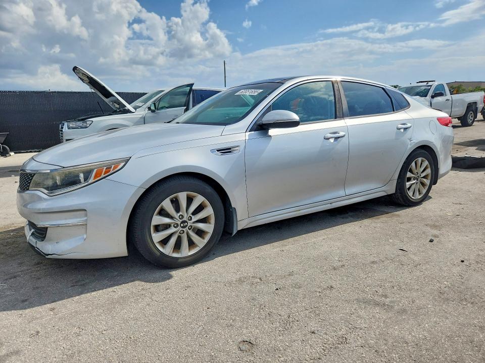 2016 Kia Optima VIN 5XXGU4L37GG057479 COPART salvage auction — REAR END, Fl - Certificate Of Title, sold $375 on 2026-07-28 (photo 1)