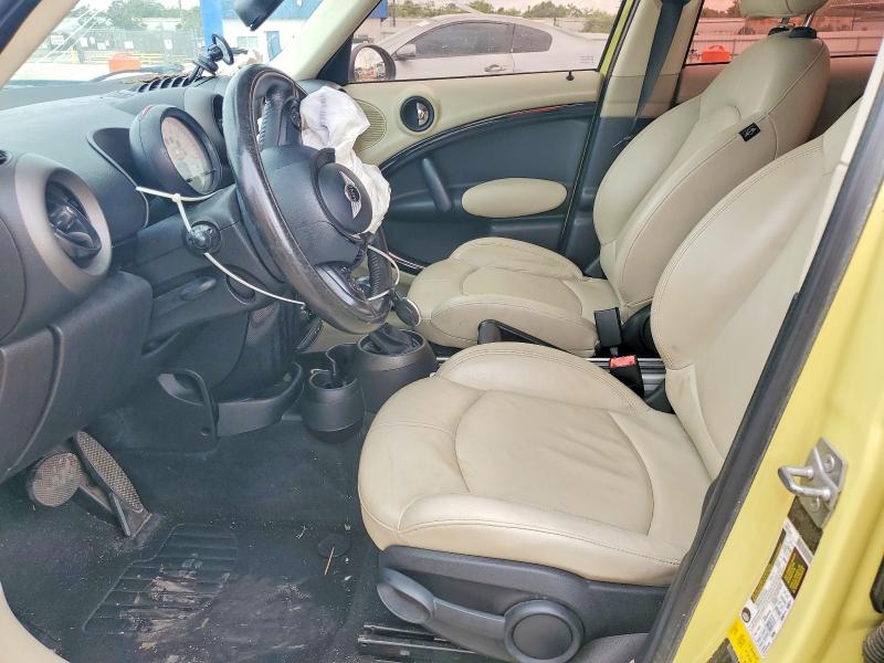 2011 Mini Cooper VIN WMWZB3C57BWM01472 COPART salvage auction — FRONT END, TX - SALVAGE VEHICLE TITLE (P), sold $650 on 2026-07-16 (photo 7)