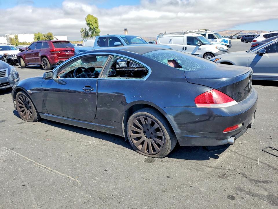 2004 BMW 6 series VIN WBAEH73404B189097 COPART salvage auction — VANDALISM, CA - SALVAGE CERTIFICATE, sold $175 on 2026-07-20 (photo 2)