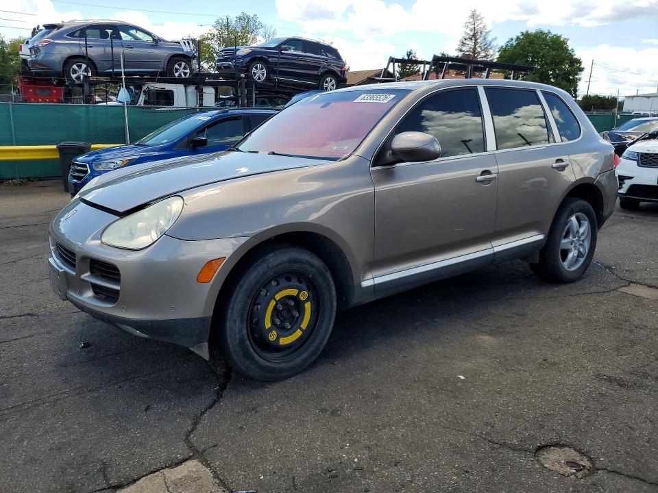 2004 Porsche Cayenne VIN WP1AB29P34LA76793 COPART salvage auction — REAR END, CO - PUBLIC - SALVAGE TITLE (P), sold $1,150 on 2026-08-11 (photo 1)