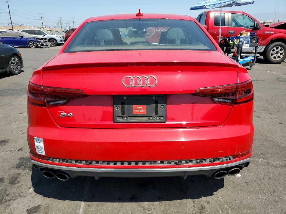 2018 Audi S4 VIN WAUC4AF43JA001332 COPART salvage auction — SIDE, Ca - Salvage Certificate, sold $6,000 on 2026-07-29 (photo 6)