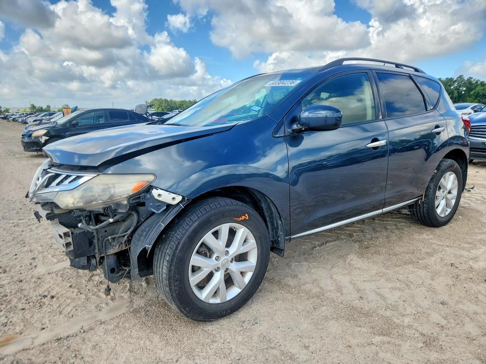 2012 Nissan Murano VIN JN8AZ1MU0CW118875 COPART salvage auction — FRONT END, Tx - Salvage Vehicle Title, sold $625 on 2026-07-31 (photo 1)