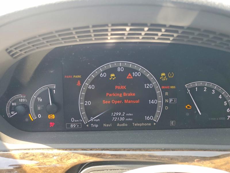 2011 Mercedes-benz S class VIN WDDNG9FB5BA380521 COPART salvage auction — MINOR DENT/SCRATCHES, Nj - Certificate Of Title, sold $400 on 2026-07-31 (photo 9)