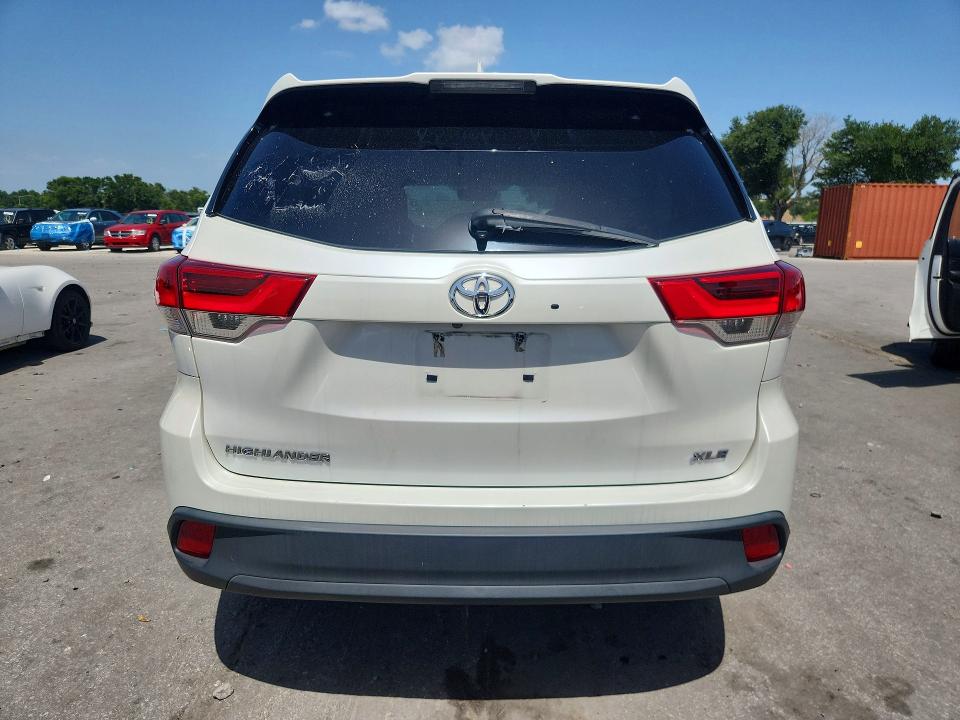 2019 Toyota Highlander VIN 5TDKZRFH0KS342774 COPART salvage auction — FRONT END, FL - CERTIFICATE OF TITLE (P), sold $12,700 on 2026-07-28 (photo 6)