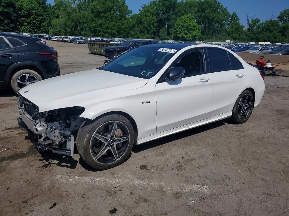 2017 Mercedes-benz C-klasse amg VIN 55SWF6EB5HU230179 COPART salvage auction — FRONT END, Ny - Mv-907A Salvage Certificate, sold $7,500 on 2026-07-07 (photo 1)