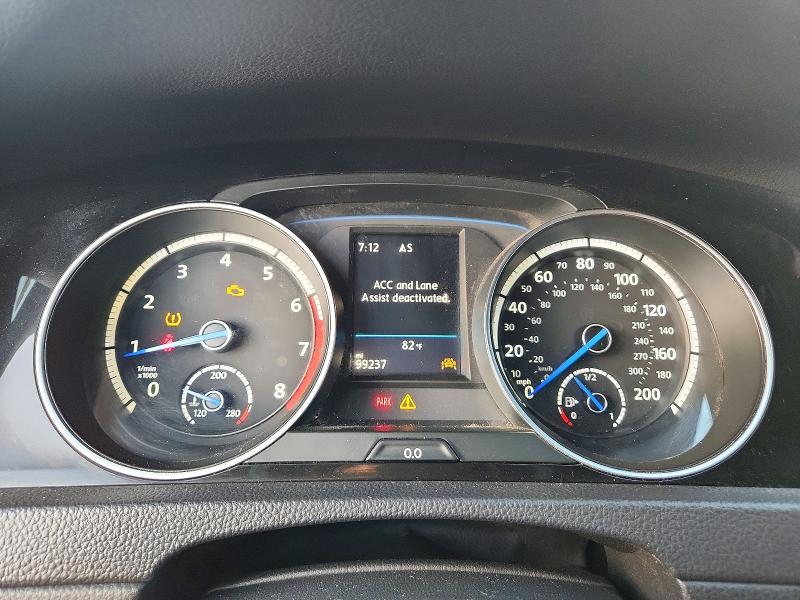 2017 Volkswagen Golf VIN WVWWF7AU2HW133242 COPART salvage auction — NORMAL WEAR, Tx - Certificate Of Title, sold $7,600 on 2026-07-23 (photo 9)