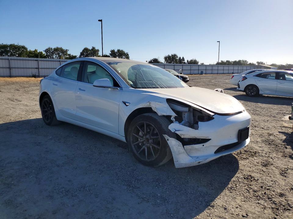 2020 Tesla Model 3 VIN 5YJ3E1EAXLF599095 COPART salvage auction — FRONT END, Ca - Salvage Certificate, sold $6,100 on 2026-07-21 (photo 4)