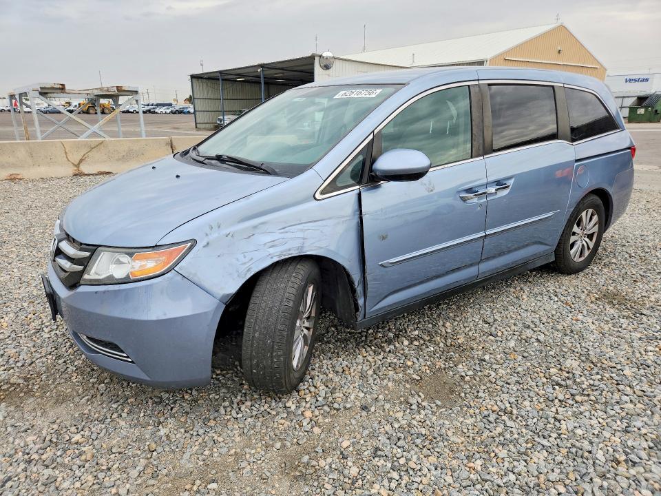2014 Honda Odyssey VIN 5FNRL5H41EB052300 COPART salvage auction — FRONT END, Co - Public - Salvage Title, sold $3,300 on 2026-07-30 (photo 1)