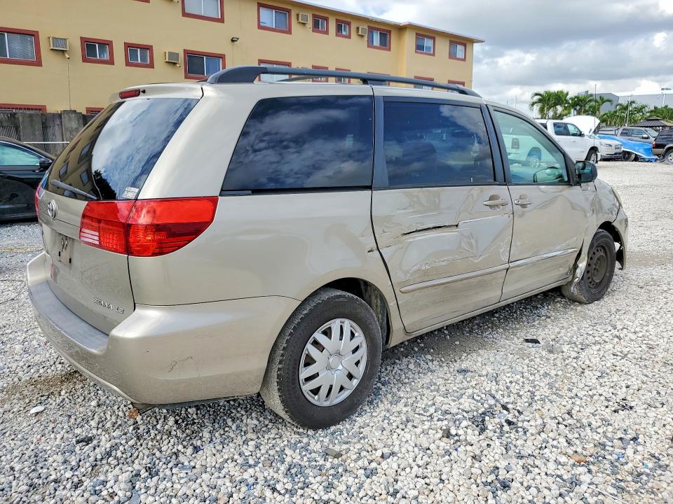 2004 Toyota Sienna VIN 5TDZA23C74S025261 COPART salvage auction — SIDE, Fl - Cert Of Title Slvg Rebuildable, sold $400 on 2026-07-28 (photo 3)