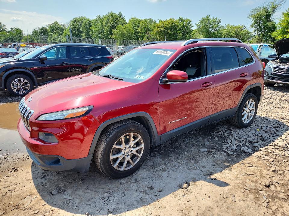 2014 Jeep Cherokee VIN 1C4PJLCS0EW117334 COPART salvage auction — FRONT END, Pa - Cert Of Salv-R=Reconstructed, sold $25 on 2026-07-20 (photo 1)