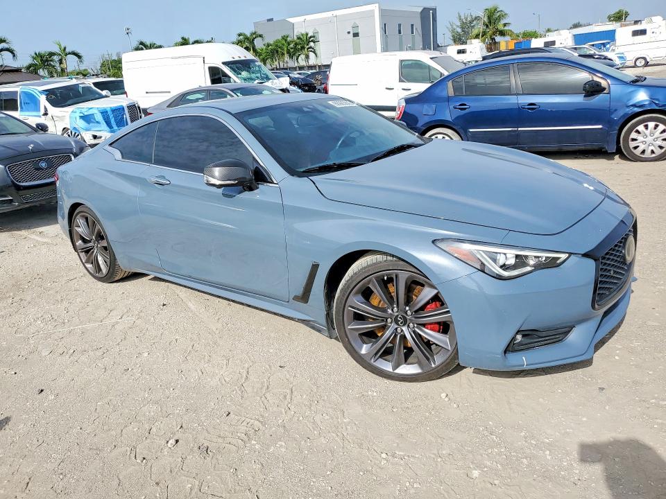 2021 Infiniti Q60 VIN JN1FV7LK5MM530385 COPART salvage auction — MINOR DENT/SCRATCHES, Fl - Cert Of Title-Rebuilt, sold $19,500 on 2026-07-22 (photo 4)