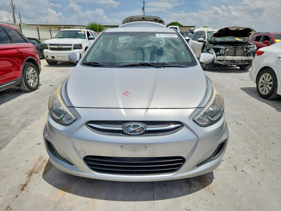 2017 Hyundai Accent VIN KMHCT4AE4HU244661 COPART salvage auction — REAR END, Tx - Salvage Vehicle Title, sold $175 on 2026-07-28 (photo 5)