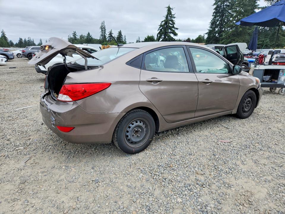 2014 Hyundai Accent VIN KMHCT4AE5EU708195 COPART salvage auction — REAR END, Wa - Bill Of Sale, sold $525 on 2026-07-07 (photo 3)