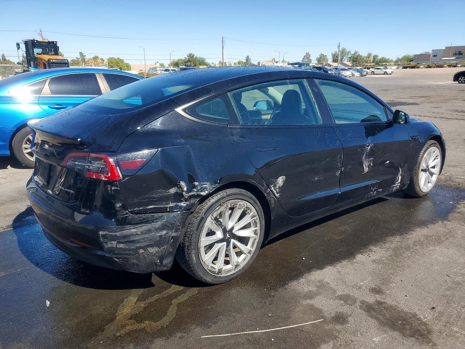 2022 Tesla Model 3 VIN 5YJ3E1EB8NF305124 COPART salvage auction — REAR END, Nv - Salvage Title, sold $5,900 on 2026-07-27 (photo 3)