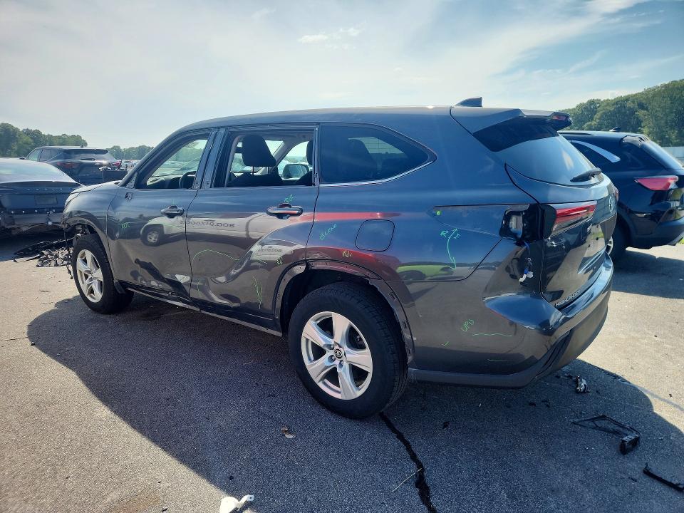 2023 Toyota Highlander VIN 5TDKDRBHXPS007243 COPART salvage auction — FRONT END, MA - CERTIFICATE OF TITLE, sold $12,900 on 2026-07-15 (photo 2)